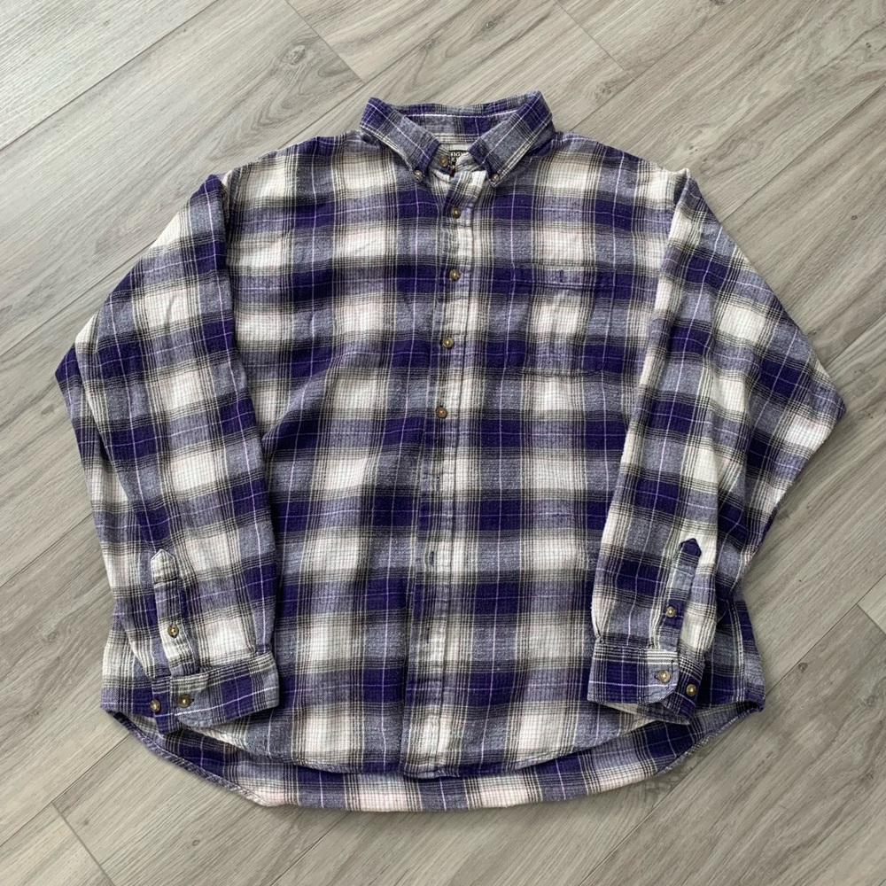 Vintage High Sierra by Mervyns XXLT Purple/Cream Flannel